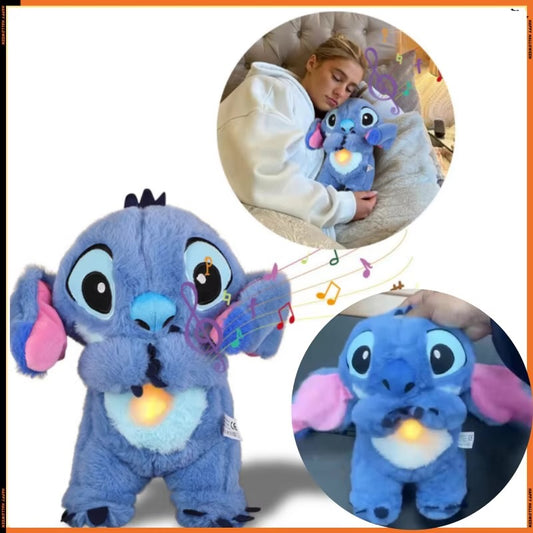 Blue Stitch Anxiety Soothing Breathing Teddy
