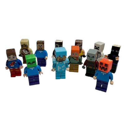 Minecraft 12 characters Lego Pieces With Accessories
